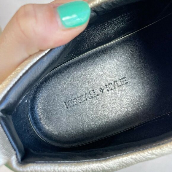 Kendal + Kylie Women Tenley Platform Sneakers Slip On Metallic Gold 8.5M Leather - Picture 10 of 11